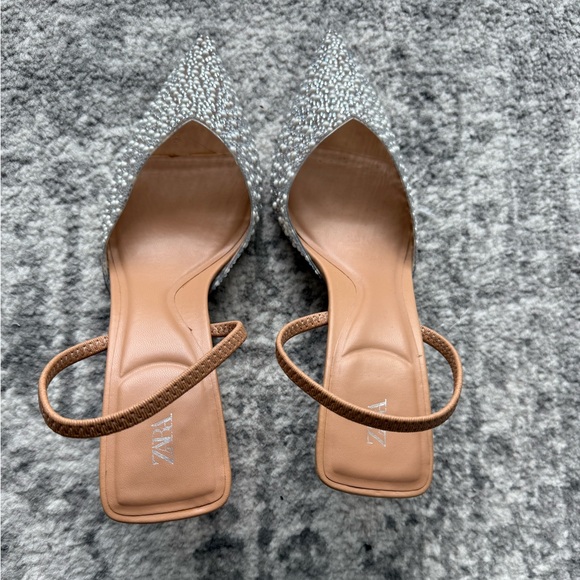 Zara Faux Pearl Slingbacks - Picture 2 of 4
